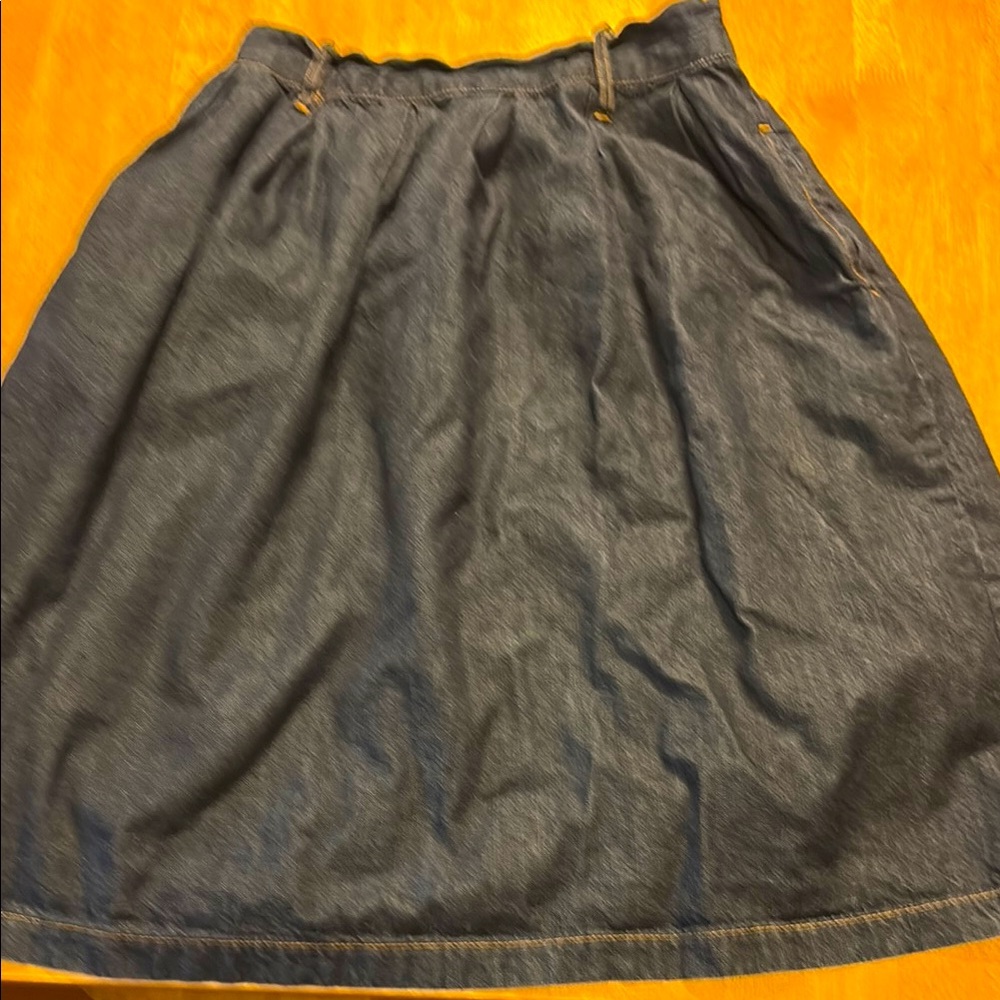 St. John's Bay Gray Pleated Midi Skirt